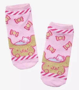 Sanrio Pompompurin Candy Glitter No-Show Socks Pink New with Tags NWT - Picture 1 of 2