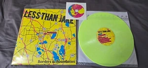 LESS THAN JAKE BORDERS AND BOUNDARIES NEON GREEN VINYL - Picture 1 of 1