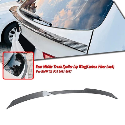 Ala divisor central del maletero trasero de fibra de carbono para BMW X3 F25 2011-2017 1 PIEZA Foto 1 de 4