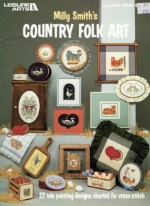 Milly Smith's Country Folk Art Cross Stitch Pattern Leaflet 286 Cats Pigs Hen - Picture 1 of 3