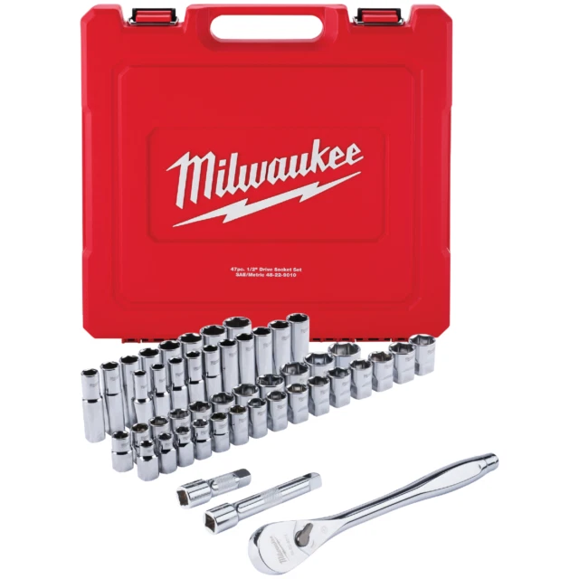 Milwaukee 48-22-9010 Ratchet and Socket Mechanics Tool Set