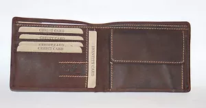 RFID/NFC Geldbörse Naturleder Brieftasche Geldbeutel Portmonai Rindleder Robust - Bild 1 von 5