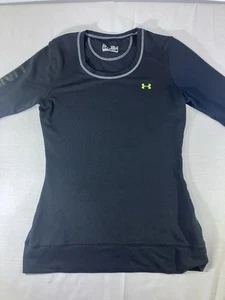 Under Armour All Season Gear Fitted Black Long Sleeve Shirt Women's Size SX - Picture 1 of 11