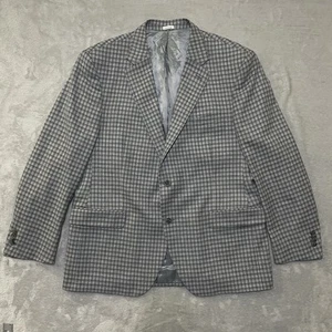 Peter Millar 46R Gray Green Blue Plaid 100% Wool Blazer Jacket NICE! - Picture 1 of 15