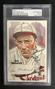 Joe Medwick Signed Perez Steele Postcard Cut Index Cardinals Autograph PSA/DNA - Picture 1 of 3