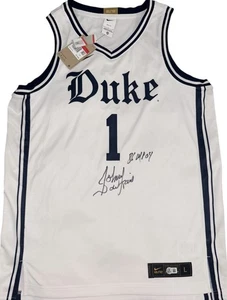 Camiseta deportiva de baloncesto Nike firmada por Johnny Dawkins de Duke Blue Devils certificada por Beckett - Imagen 1 de 2