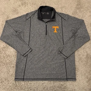 Tennessee Volunteers Tempo Golf 1/4 Zip Mens XL Antigua Gray Space Dye Pullover - Picture 1 of 8