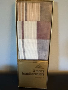 Pañuelos para hombre vintage 3 rayas decorativas nuevos de stock - Imagen 1 de 3