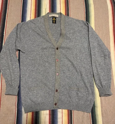 Cárdigan suéter John Smedley gris jaspeado 100 % cachemir para hombre talla 42 L pub de colección Foto 1 de 4