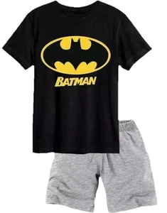 BATMAN XL 56 58 SCHLAFANZUG SHORTAMA SHORTY KURZER PYJAMA KURZARM HERREN COMIC - Bild 1 von 5