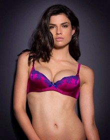 Agent Provocateur Molly Purple Silk Bra 34C