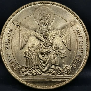 JETON MEDAILLE 34mm HORLOGE ASTRONOMIQUE NOTRE DAME STRASBOURG / ARTHUS BERTRAND - Picture 1 of 2