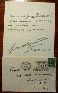 Carta firmada del general Sir George Macaulay Kirkpatrick (1866-1950) - Imagen 1 de 3