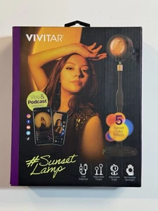 Vivitar Sunset Lamp Vlog & Podcast 5 Sunset Colors Adjustable Height & Angle New - Picture 1 of 4