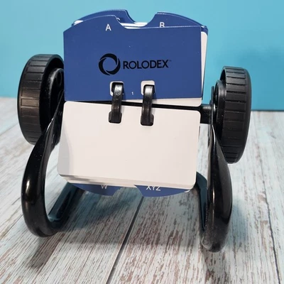 Rolodex 66700 Rolodex Open Rotary Card File 250 1-3/4 x 3 1/4 Cards Black Finish