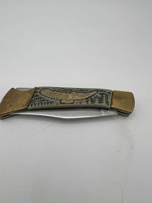 Vintage American Eagle Stainless Steel Japan Folding Pocket Knife - Image 1 of 4