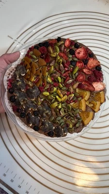 Milk Round Chocolate cluster full of Nuts Strawberry Passion fruits Orange 400g. - Image 1 of 4