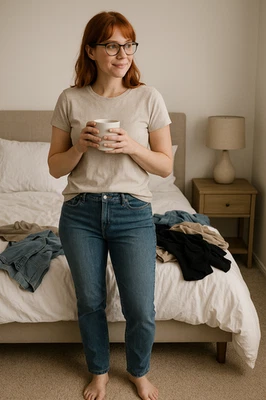 J. Jill Authentic Fit Slim Jeans 2P Petite Stretch Medium Wash Denim 28x28 - Image 1 of 4