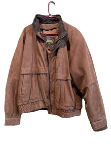Vintage Wilsons Adventure Bound Leder Bomberjacke Herren XL braun - Bild 1 von 6