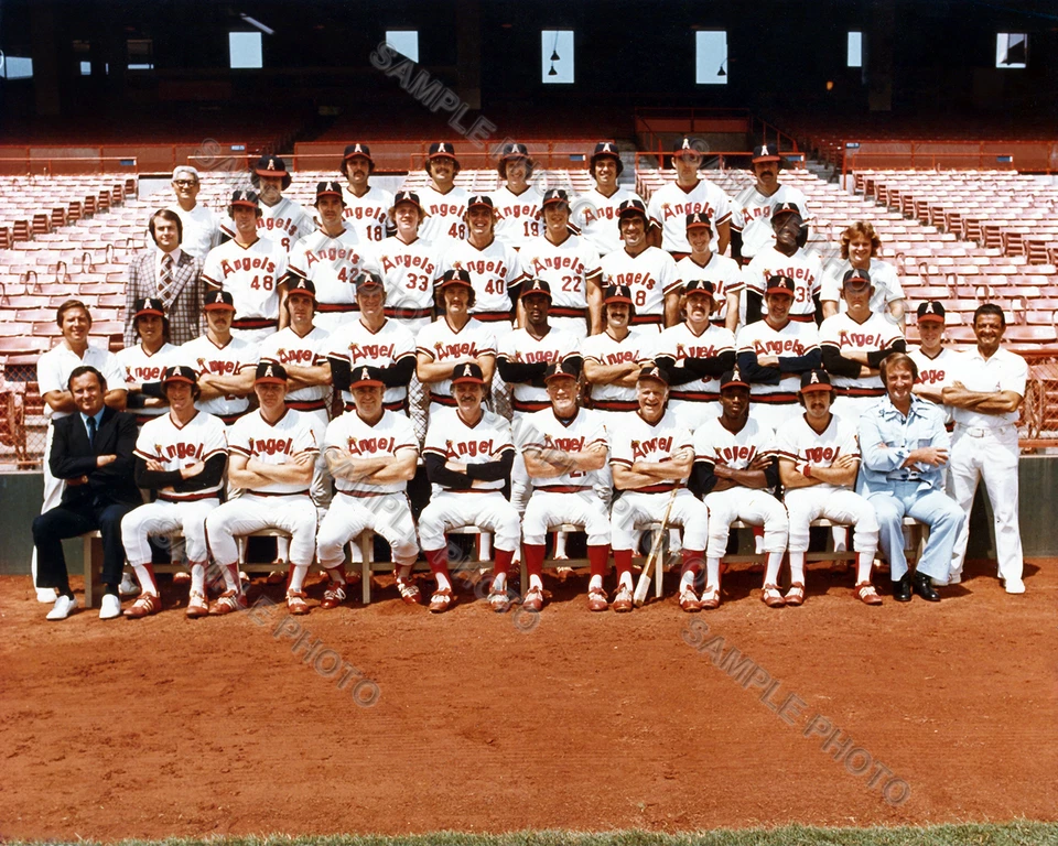 1975 CALIFORNIA ANGELS BASEBALL TEAM 8X10 PHOTO NOLAN RYAN FRANK TANANA - Image 1 of 1