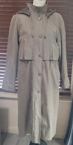 VTG Trench Coat WORTHINGTON Size 10P Med Brown Khaki Removable Liner & Hood - Picture 1 of 20