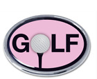 golf różowy chromowany emblemat samochodowy naklejka wyprodukowana usa