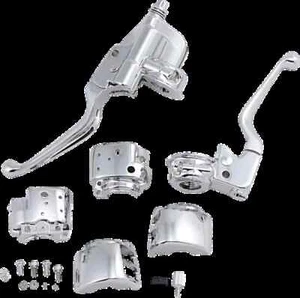 Chrome Brake Master Cylinder Handlebar Control 9/16in Dyna Wide Glide 96-06 - Picture 1 of 8