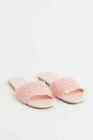H&M New size 3 pink gingham faux leather sliders slides sandals slippers