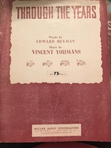 1931 Through The Years Sheet Music, Edward Heyman, Vincent Youmans - Picture 1 of 3