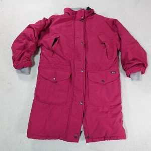 Vintage Woolrich Chore Jacket Womens Large Purple Lined Barn Coat Parka Outdoor - Picture 1 of 19