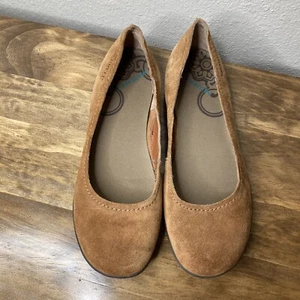Merrell Avesso Slip On Casual Ballet Flats Oak Brown Suede J56340 Womens 7 - Picture 1 of 8