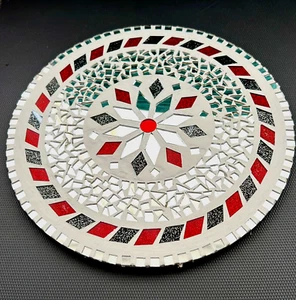 Mosaic Silver mirror full kit with instructions. 20 cm diameter - FREE POSTAGE - Picture 1 of 5