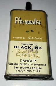 Vintage FLO-MASTER T-104 Inchiostro nero trasparente Pubblicità SPEDIZIONE GRATUITA - Foto 1 di 5