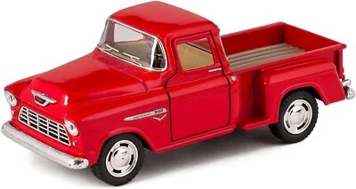 KiNSMART 1955 Chevy Stepside Pick-Up 1:32 Scale 5" Red Die Cast Metal Model...  - Image 1 of 2