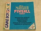THE LITTLE MERMAID II 2 PINBALL GAME BOY GAMEBOY COLOR (NOTICE SEUL MANUAL ONLY)