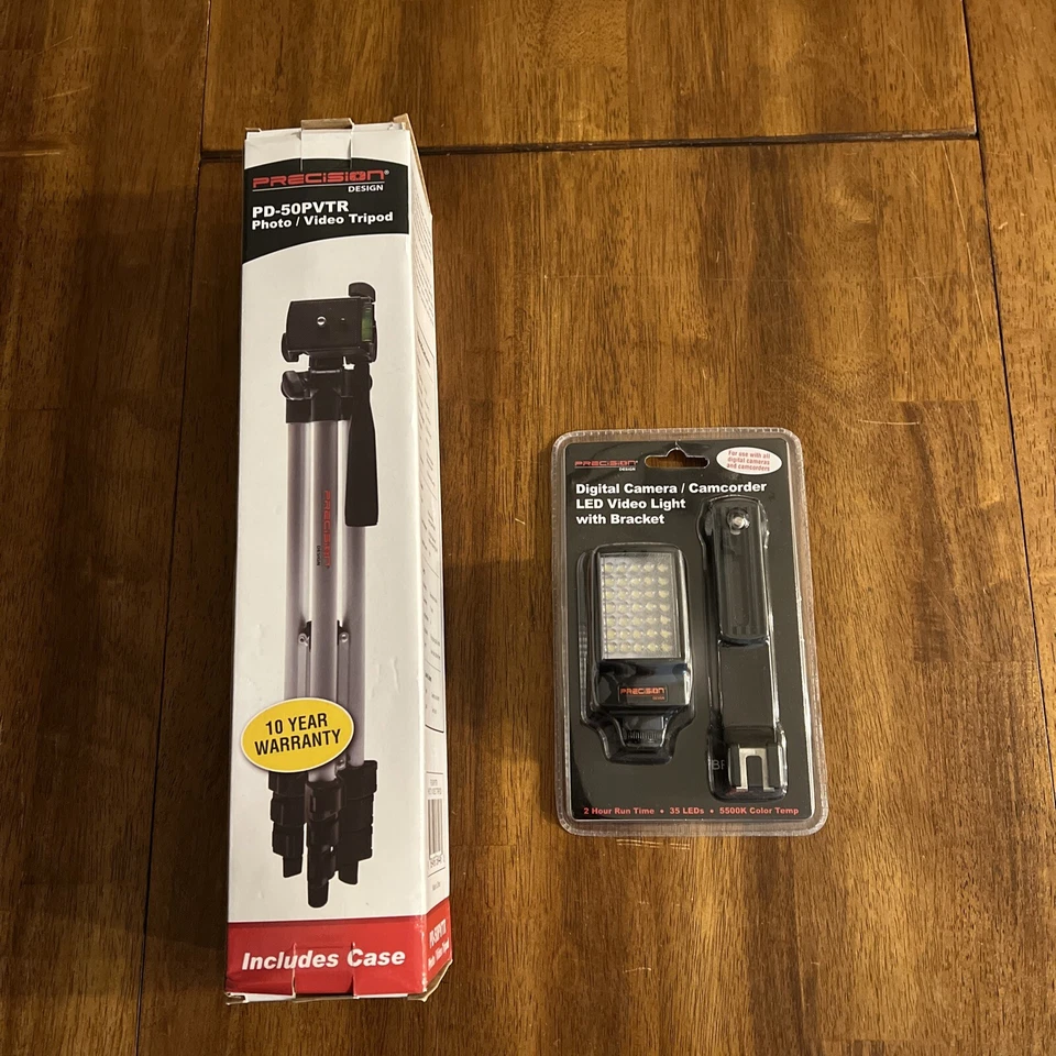 Precision Design PD-50PVTR Tripod New Open Box With New LED Light/Bracket - Image 1 of 4