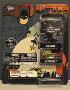 RARE BATMAN & ROBIN TV Batmobile Batcycle Jokermobile Diecast Cars Jada - Picture 1 of 6