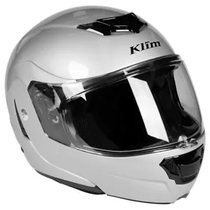 Klim TK1200 Karbon Modular Helmet ECE/DOT (Gloss Silver - X-Large) - Picture 1 of 8