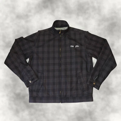 Body Glove Men's Plaid Full Zip Jacket Mock Neck Embroidered Logo - Size M Foto 1 de 4