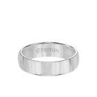 Triton 6MM Tungsten Carbide Ring - Domed Bright Finish and Round Edge (Gray)