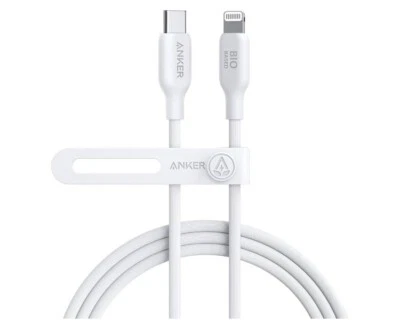 Anker Powerline II, Lightning Cable MFi Certified 6ft, White, Greener, Charger - Image 1 of 4