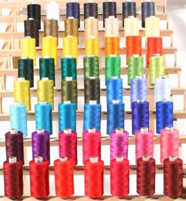 58 LARGE ALL PURPOSE POLYESTER SEWING SERGER THREADS - Image 1 of 3