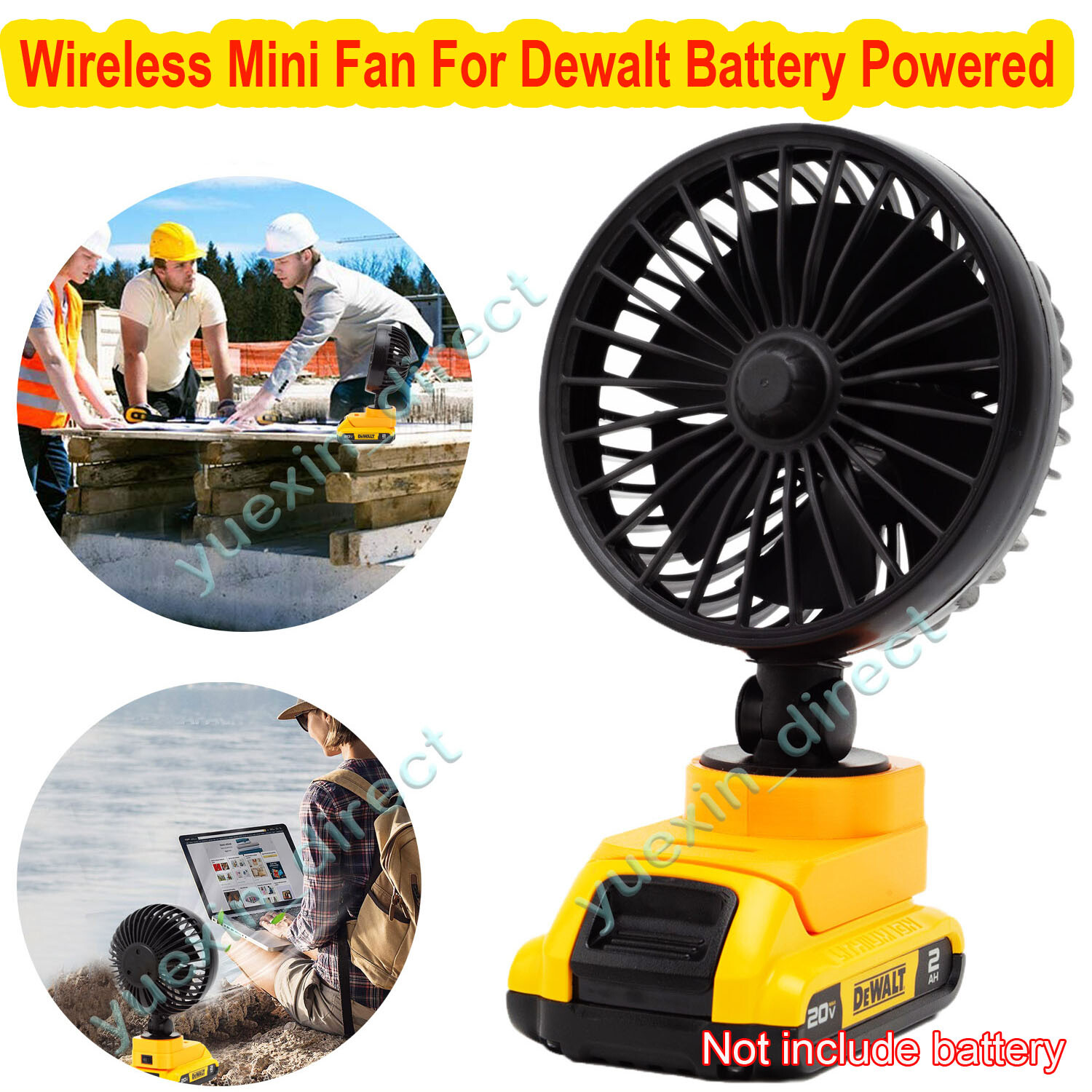 Portable Air Cooling Fan For DEWALT 20V 