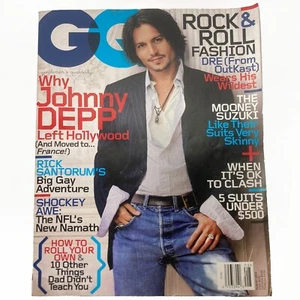 GQ Magazine August 2003 Johnny Depp Rock & Roll Fashion Classic Ads Lifestyle - Picture 1 of 8