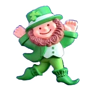 Hallmark PIN St Patrick Vintage LEPRECHAUN Movement Irish Holiday Brooch - Picture 1 of 2