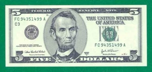 $5 2003-A 1 FC/A BLOCK (fw) PHILADELPHIA CU. P-2. - Picture 1 of 3