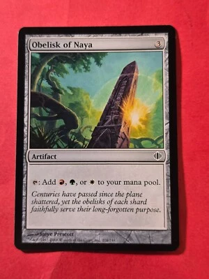 2008 Magic The Gathering Shards of Alara #216 Obelisk of Naya, C, NF, cd1 - Image 1 of 3