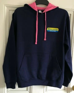 New Holland Traktor bestickt Kontrast Hoodie - klein bis 2XL - Bild 1 von 3