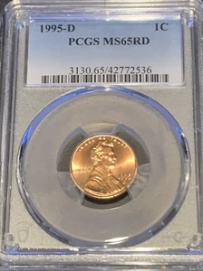 1995-D Lincoln Memorial Cent 1c PCGS MS65 RD - Picture 1 of 4