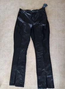 Abercrombie & Fitch Black The Shiny Ultra High Rise Faux Leather Pants 12/31 NEW - Picture 1 of 3